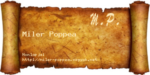 Miler Poppea névjegykártya